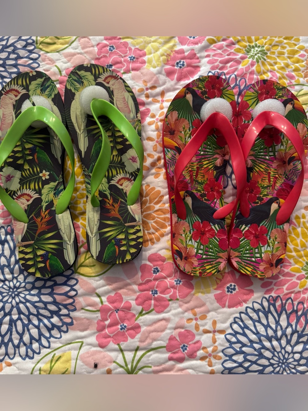 NIB size 10 women’s flip flops (2 pair)